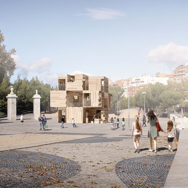 01 Render-MultiPly intslacion madrid design festival en Madrid Río