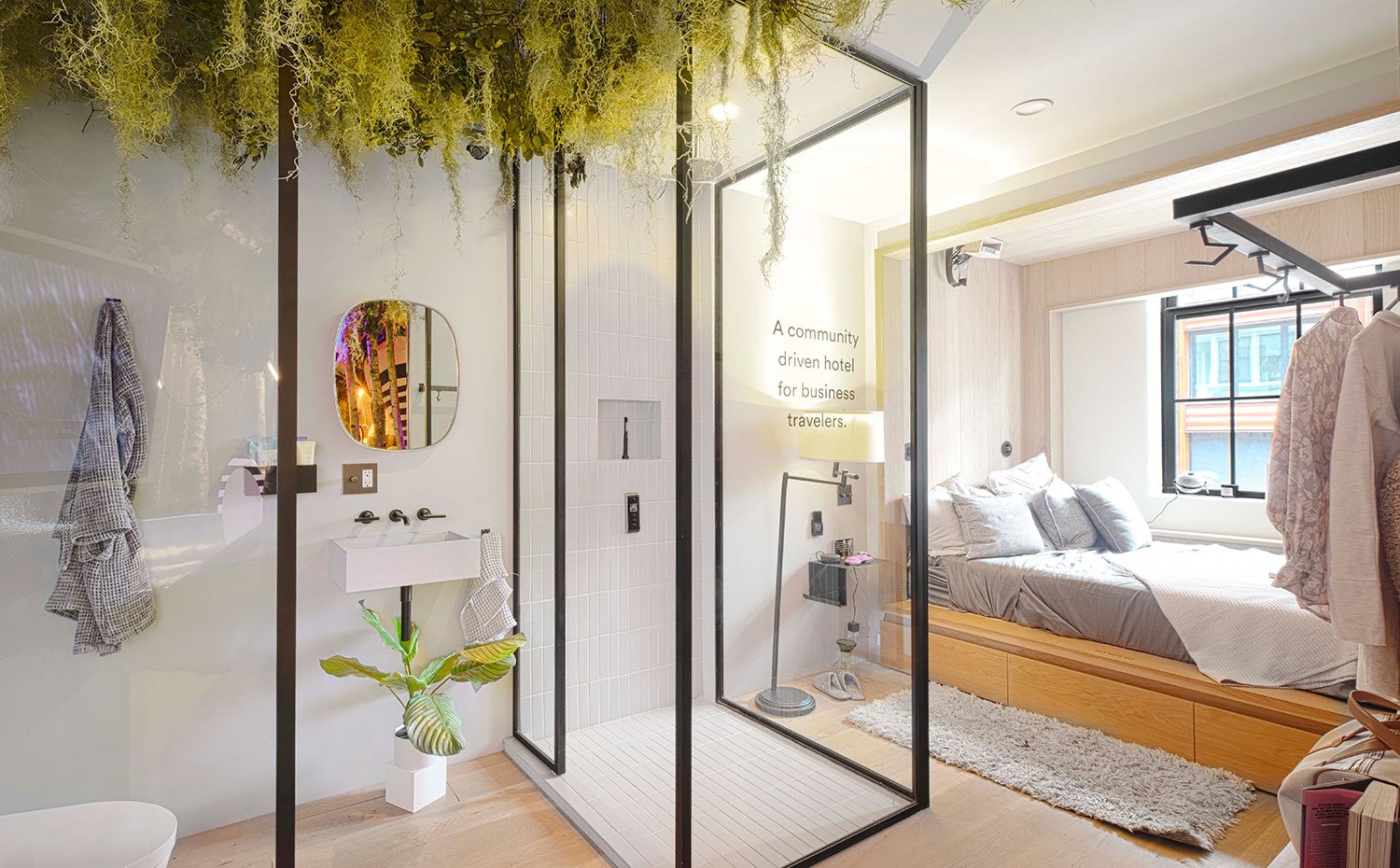 Dormitorio con ducha en el espacio ethos, planta 2