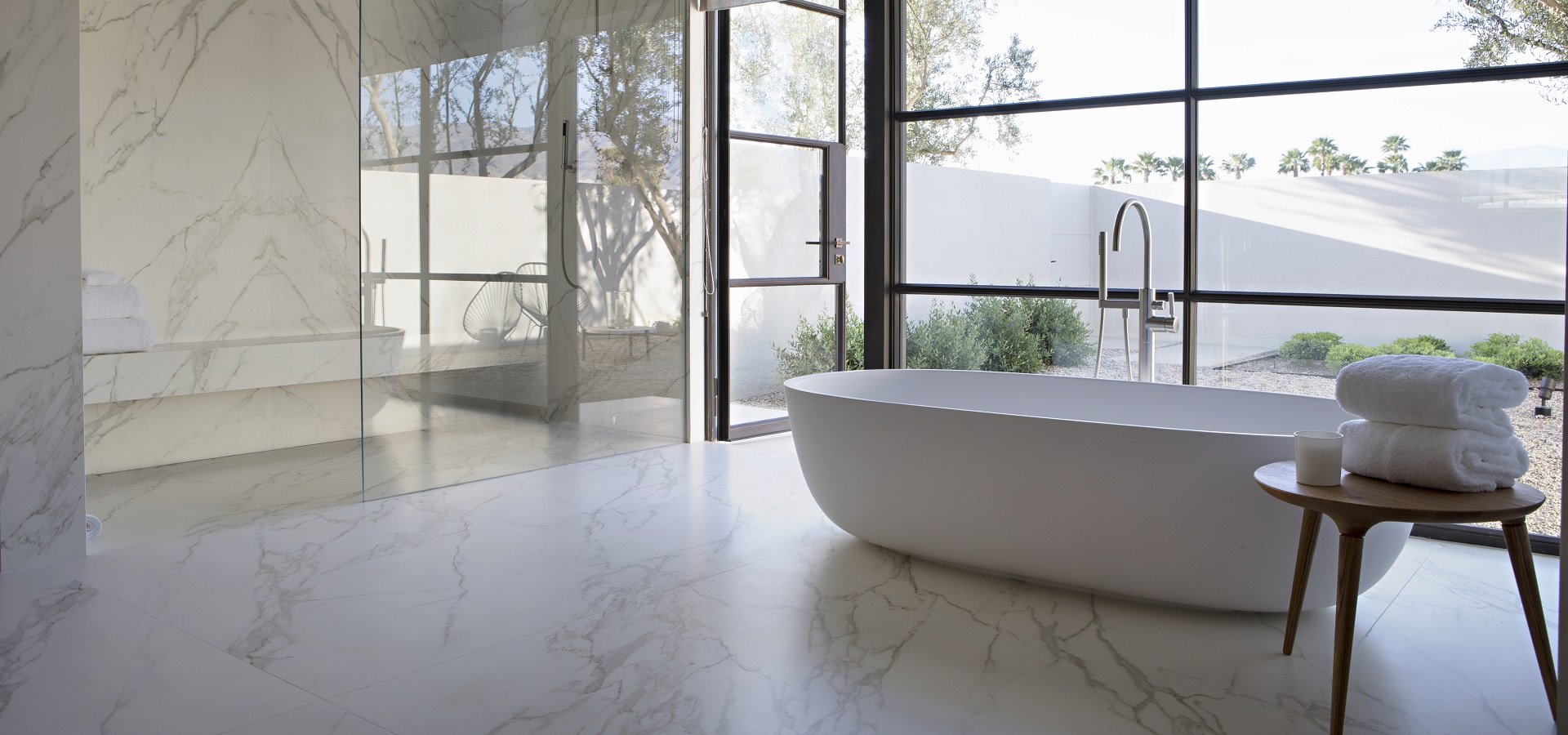 34A-4. baño moderno mármol bañera exenta