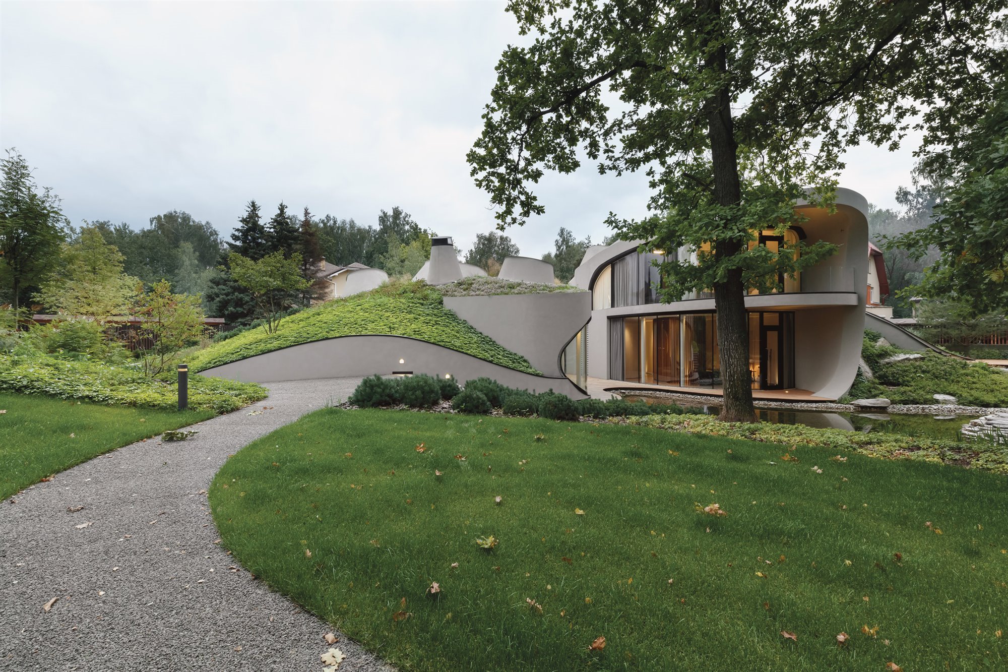exterior casa jardin niko arcjitect en Rusia
