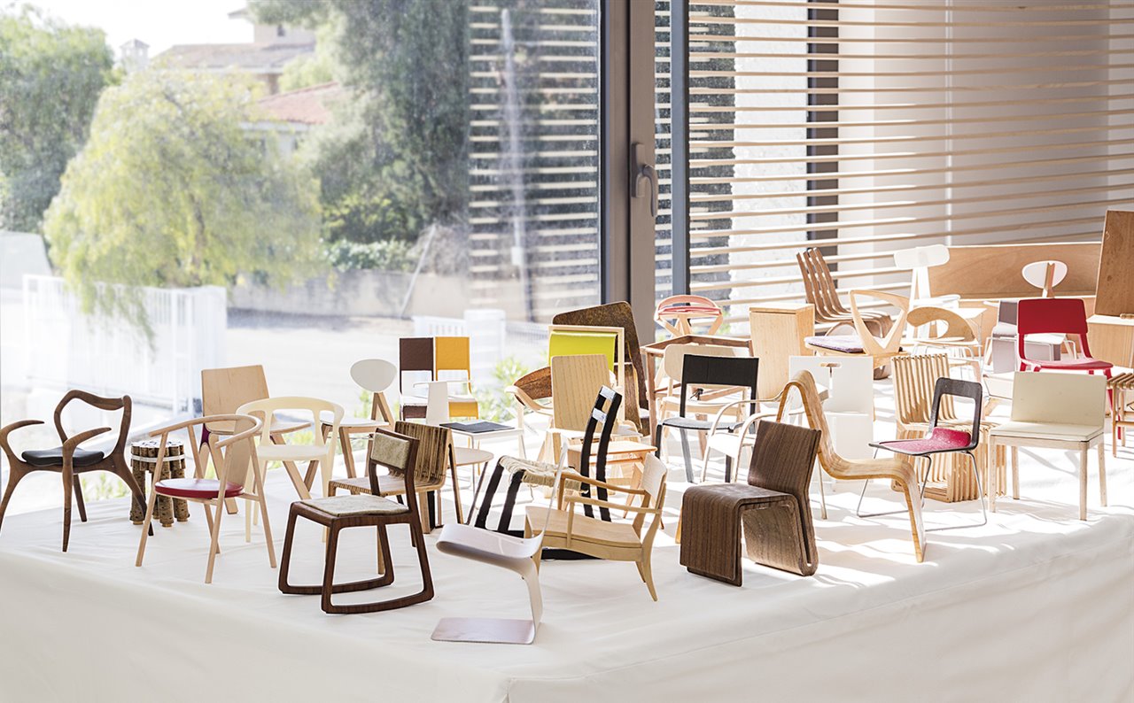 Exposición sobre la historia del Concurso Internacional de Diseño Andreu World en Madrid Design Festival 2020.