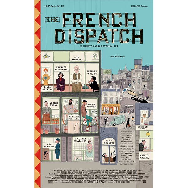 Cartel de la pelicula The French Dispatch de Wes Anderson