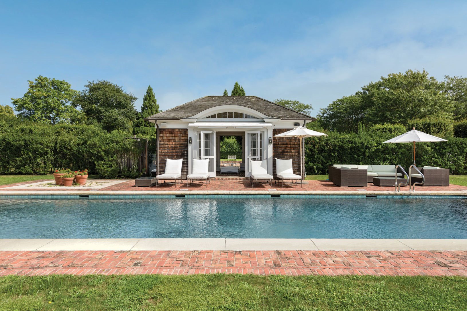 Piscina de la casa de Marie Chantal en los Hamptons