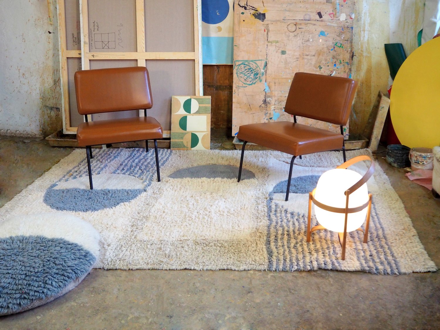 alfombras lavables Woolable by Lorena Canals Alfombra y Cojin de suelo Sun Rays lana lavable 170x240cm 550€ y 70x70cm 169€ WO-SUNRAY-L 10