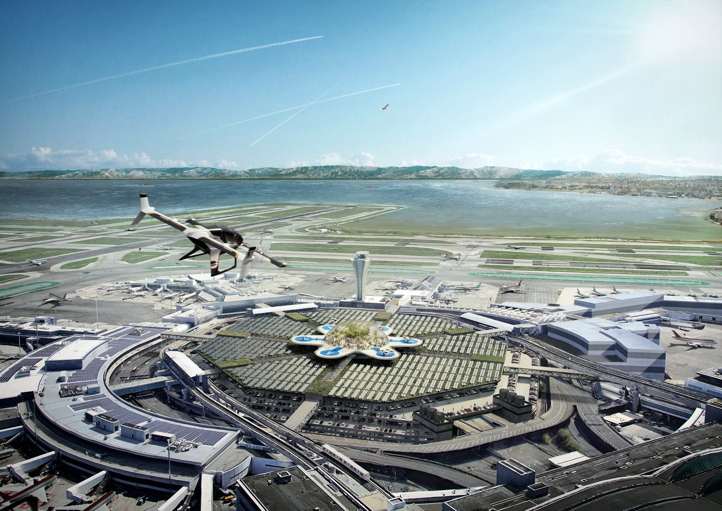 Vertiports de MVRDV y Airbus 