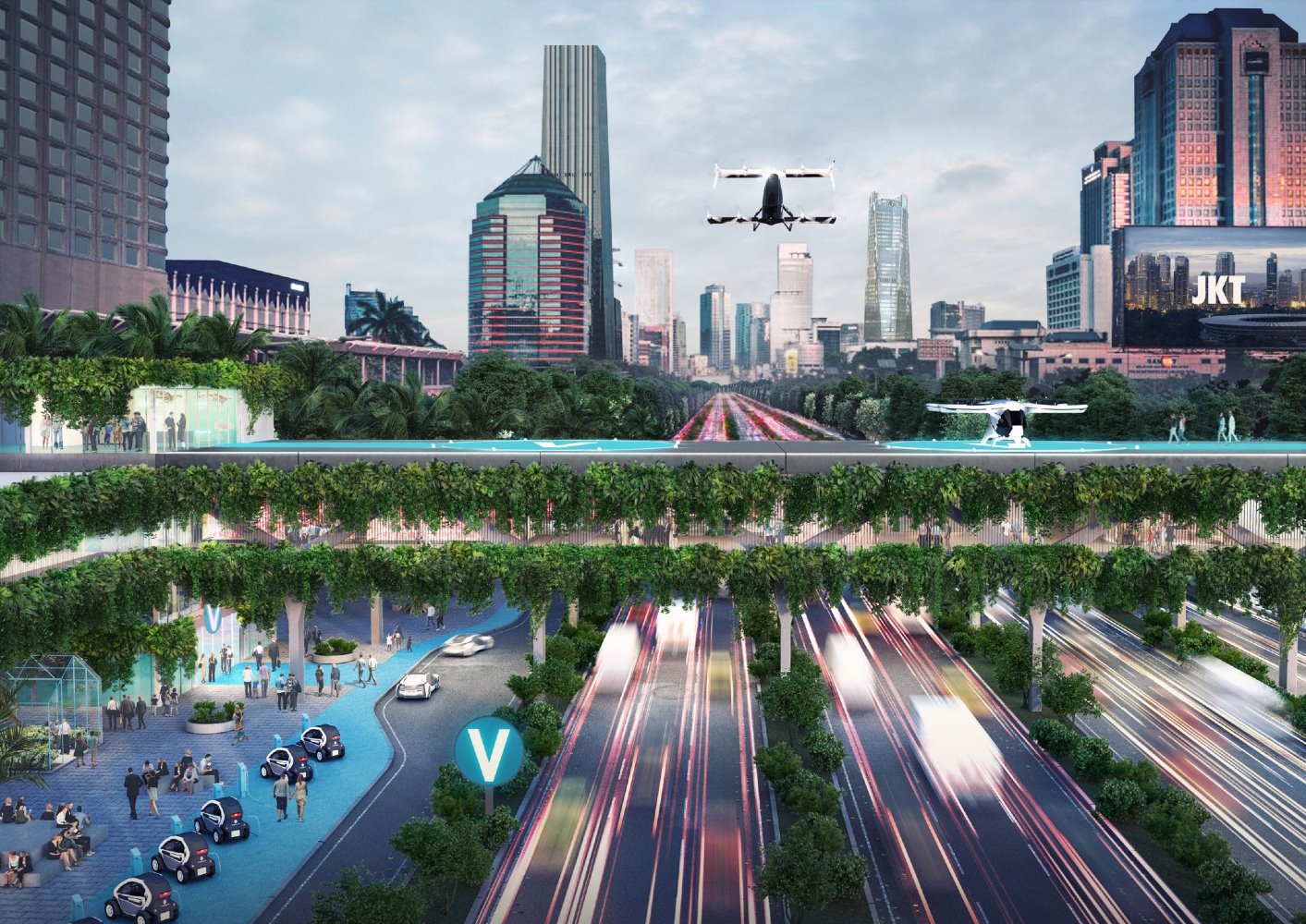 Vertiports de MVRDV y Airbus 