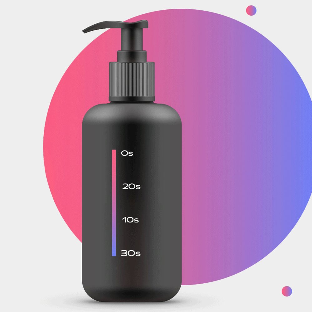 Time-Changing Hand Sanitiser de Pino Wang y Frank Chou Diseño Coronavirus