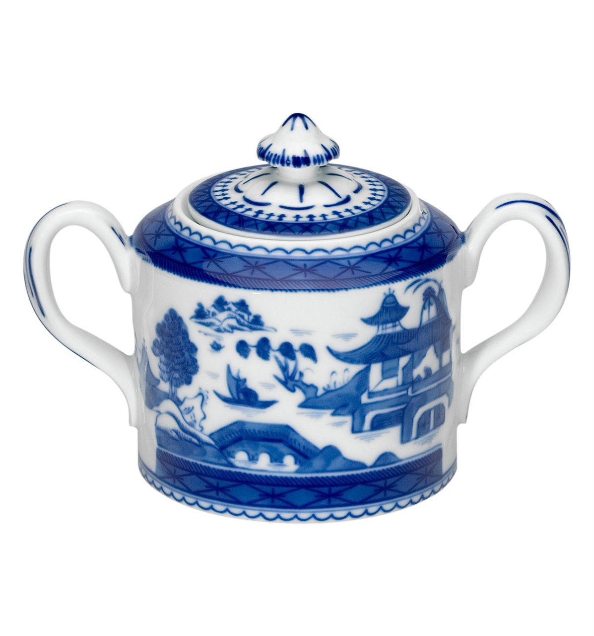 Azucarero de la colección Blue Canton, de Vista Alegre, en sintonía con el estilo Ming.