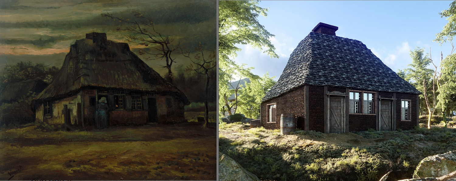 Van Gogh La casita de campo