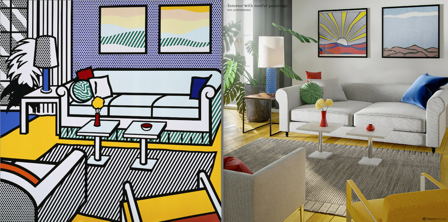 El salón (según Roy Lichtenstein)