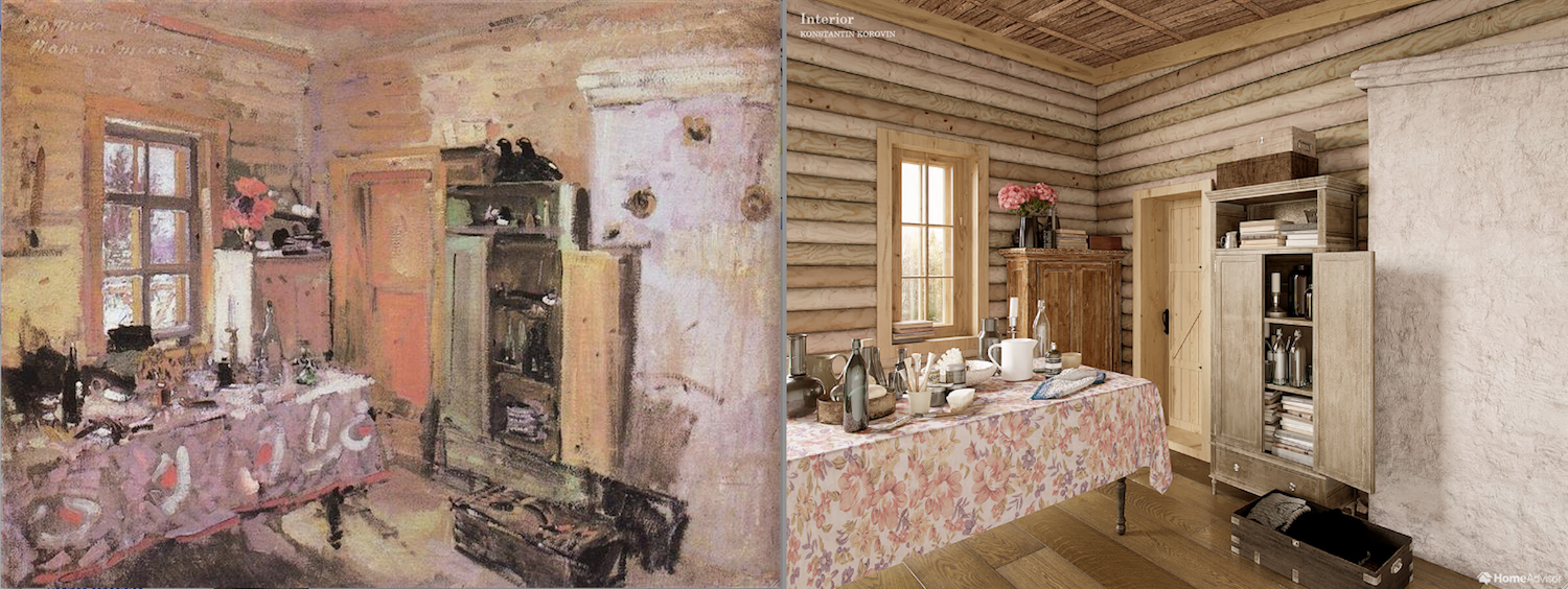 La cocina (según Konstantin Korovin)
