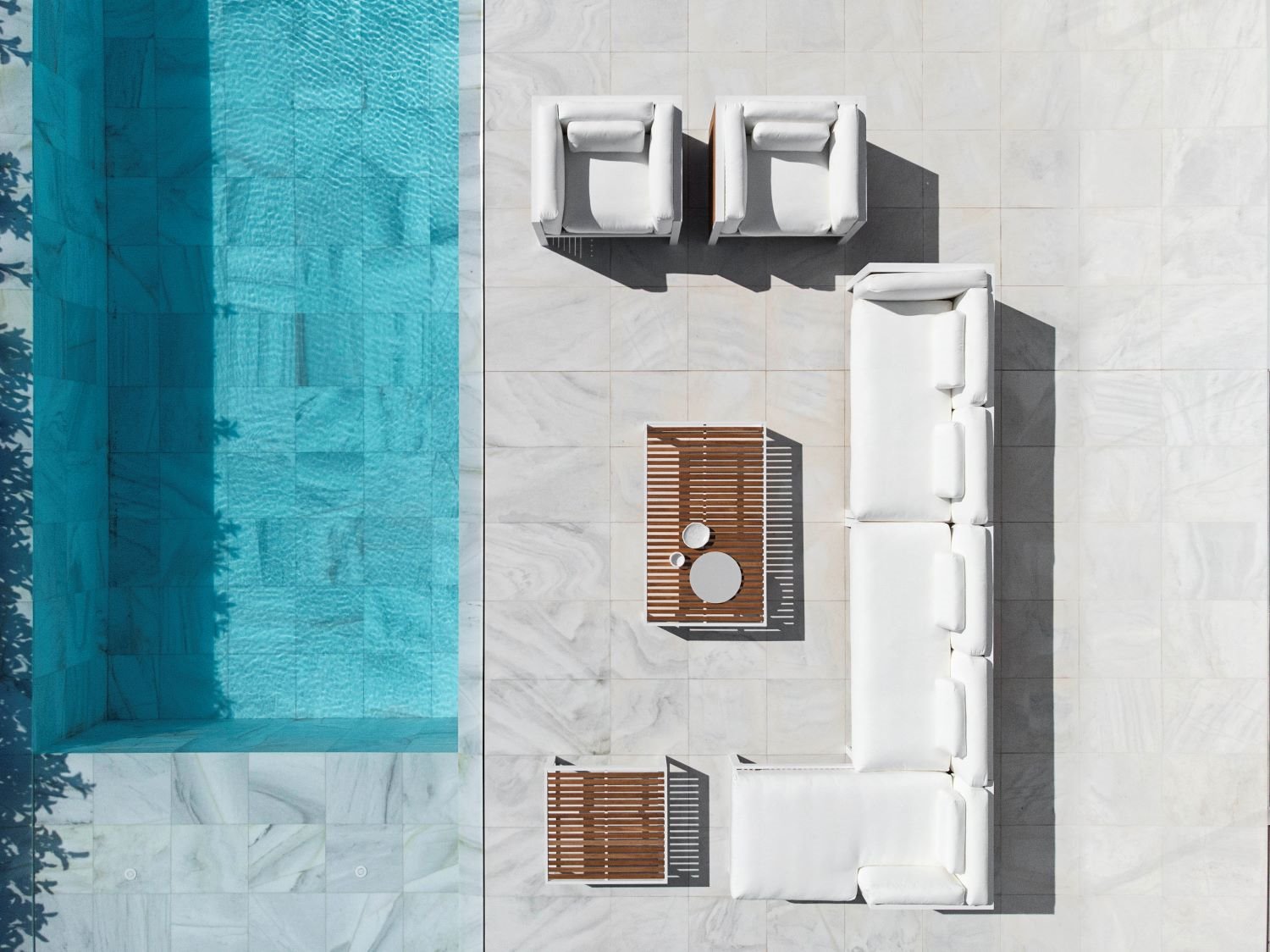 DNA teak composition 1 white cenital muebles de teca