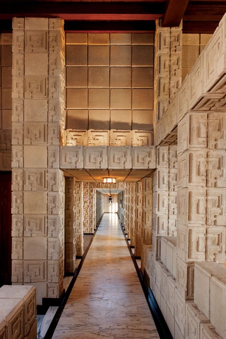Ennis House de Frank Lloyd Wright vista en blade runner