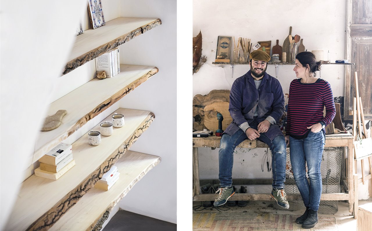 Álvaro y Maria Antònia en su taller Con Alma Design.