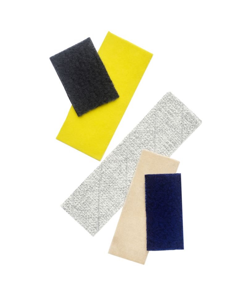 mix de tejidos de la coleccion de Raf Simons para Kvadrat