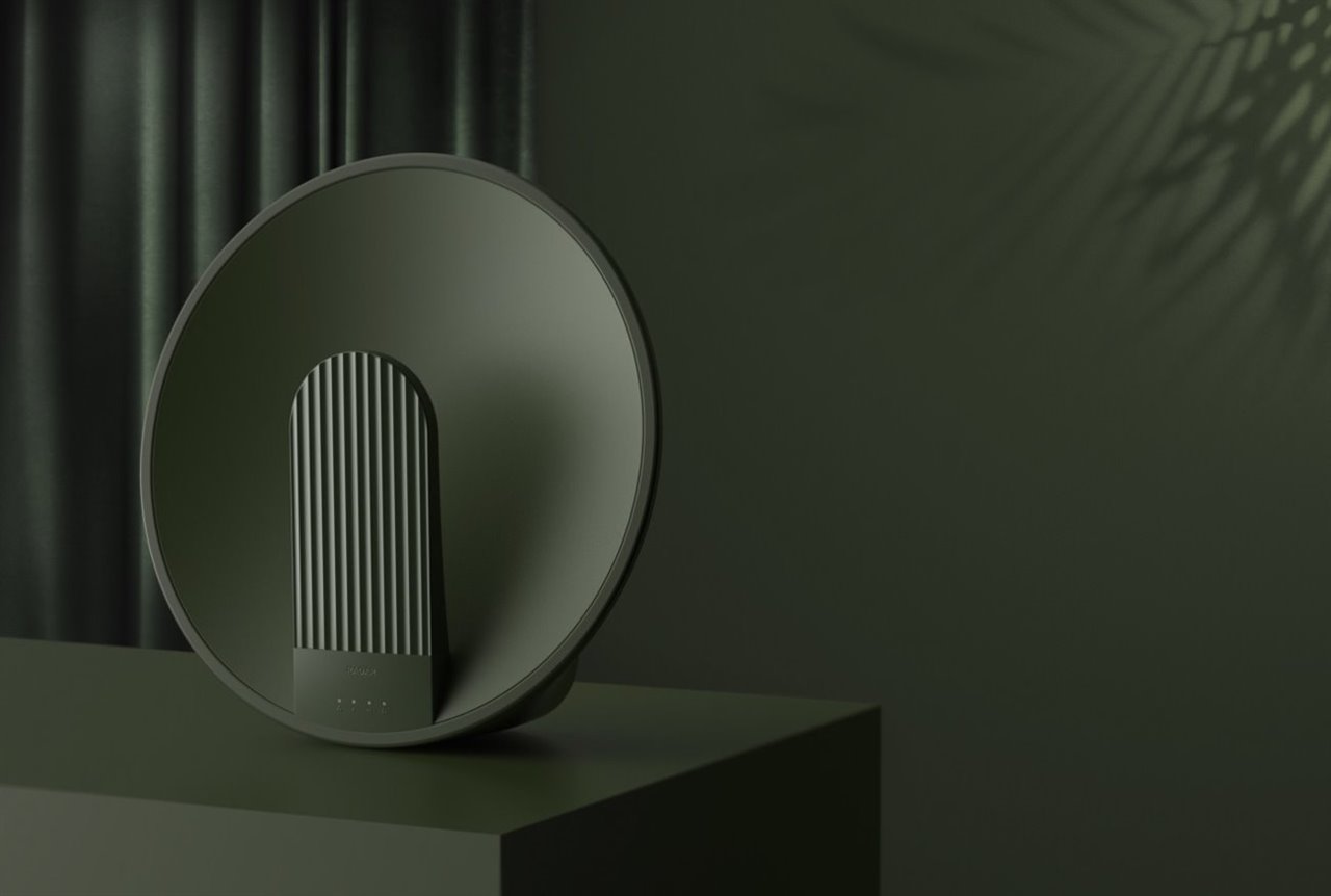 La nueva invención del diseñador coreano parece una antena satélite a pequeña escala. 