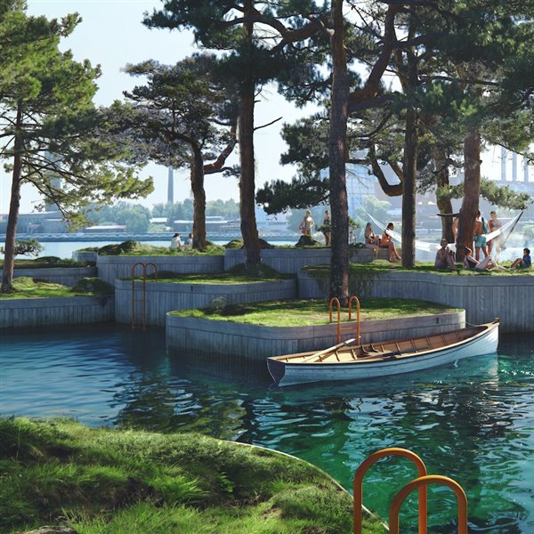 Recreación virtual del proyecto de las Islas de Copenhague.