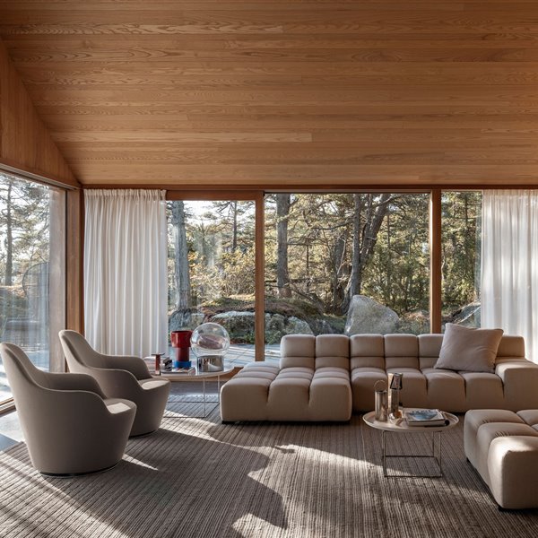 Una casa de estilo 100% contemporáneo en una pequeña isla sueca