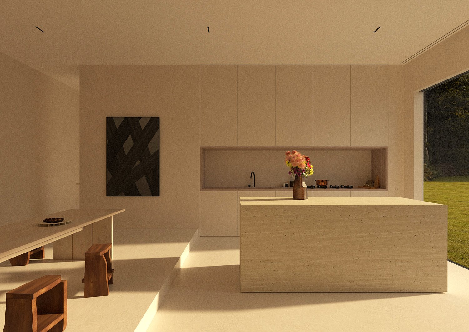 SHOT53. casa minimalista en Francia cocina