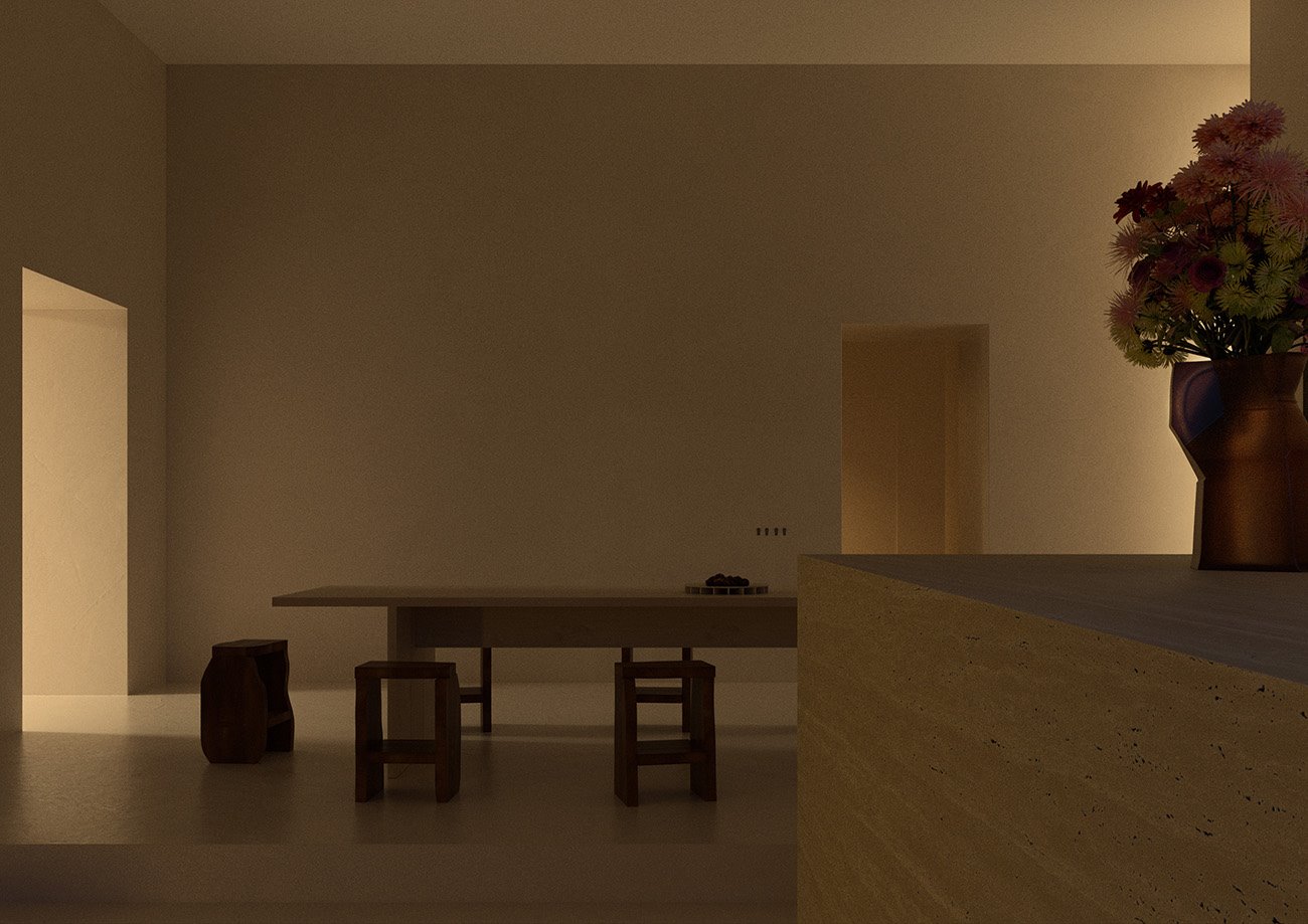 SHOT52. casa minimalista en Francia comedor