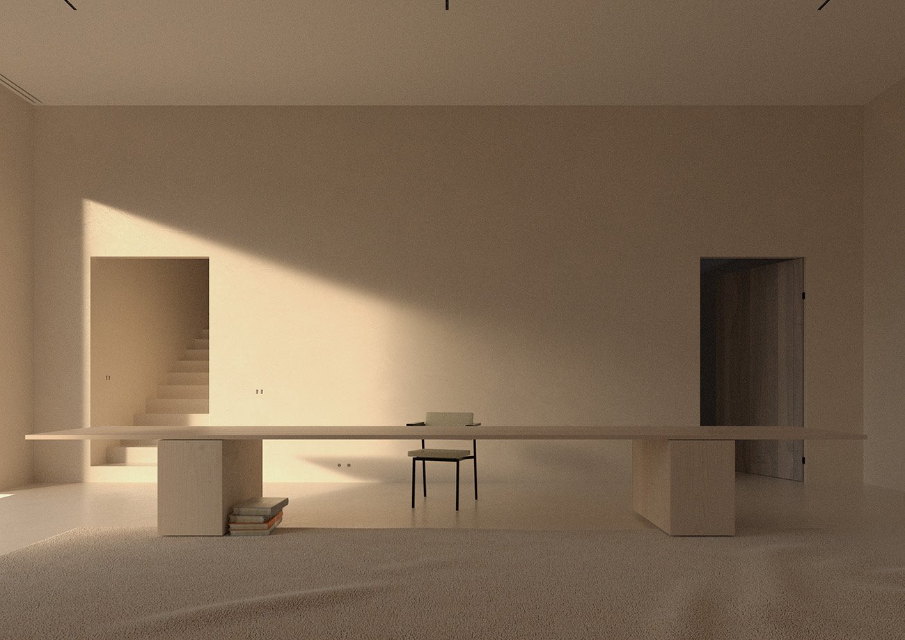SHOT51. casa minimalista en Francia despacho