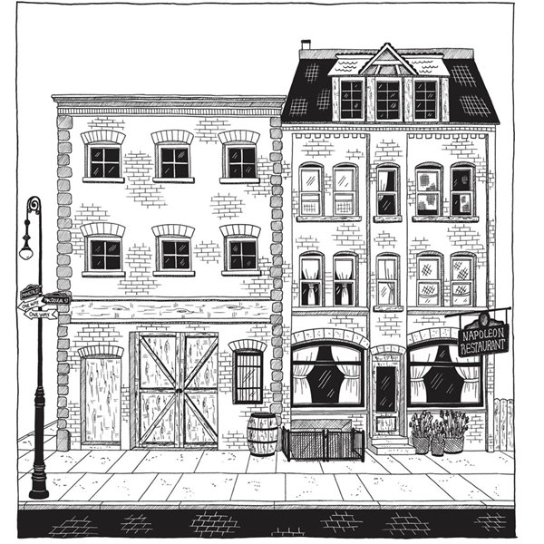 Macdougal Street con Minetta Lane, en los años veinte del siglo pasado y en 2016, el año en que Julia regresó a vivir a California por los altos alquileres de Nueva York.