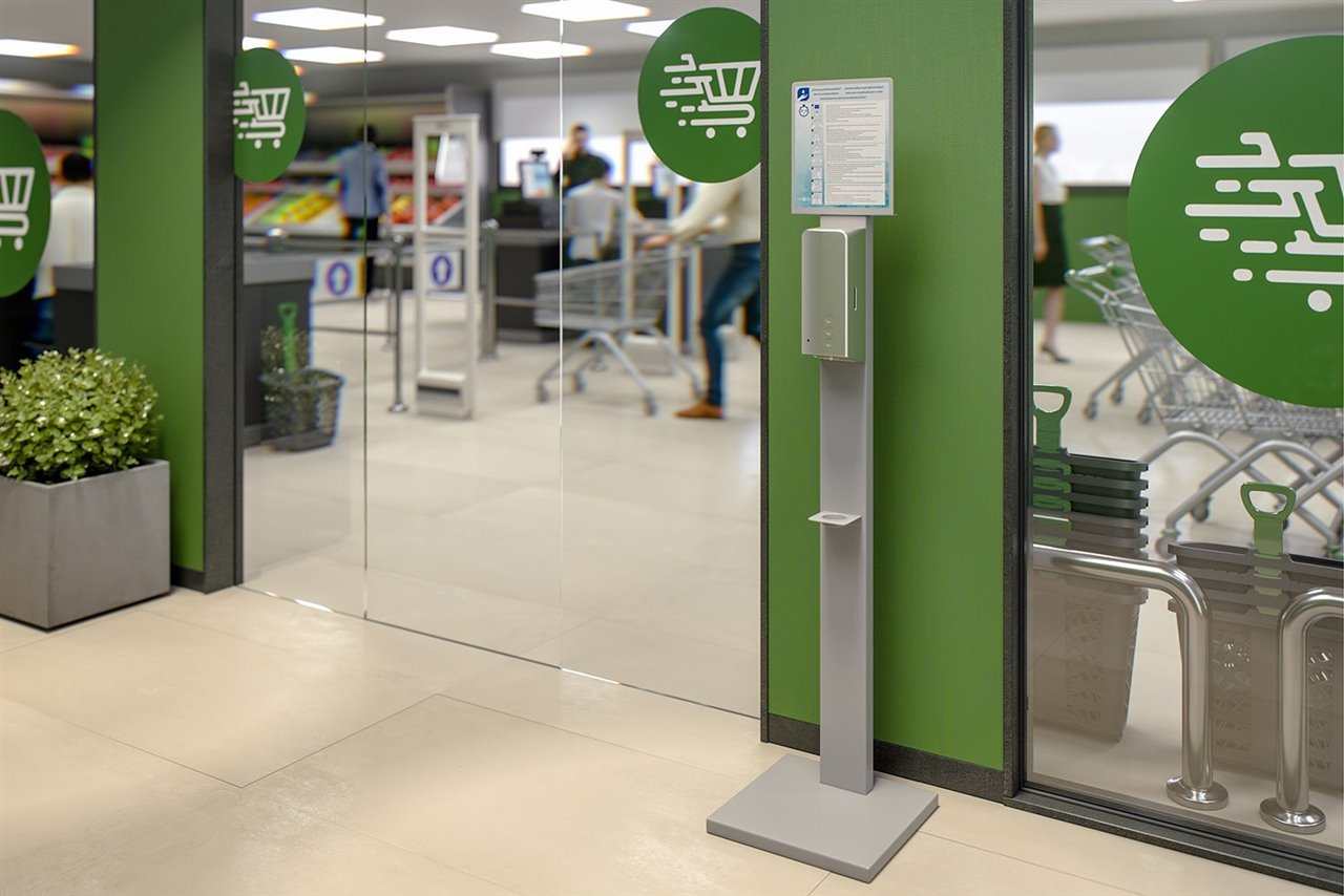 Expendedor de gel hidroalcohólico electrónico de Nofer.