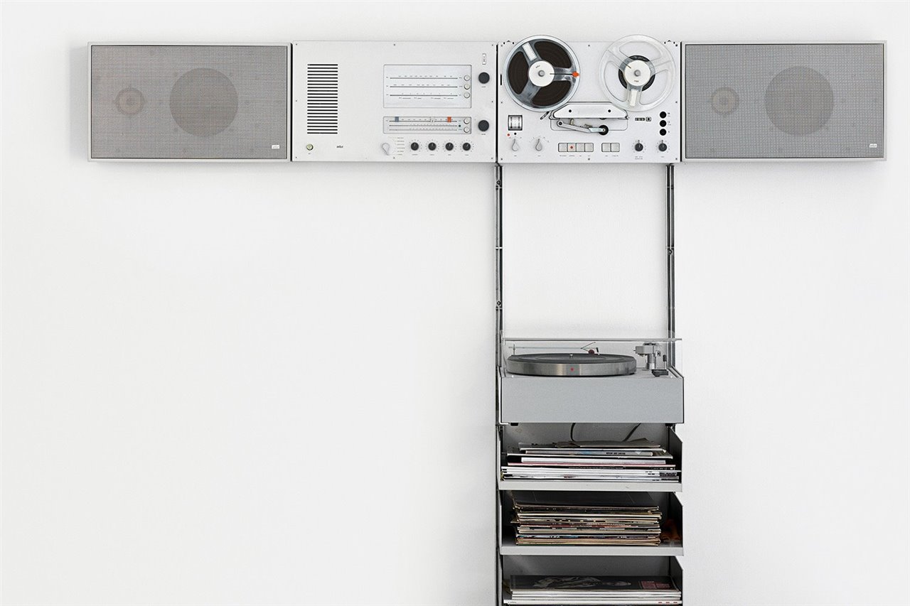 Sistema musical hi-fi mural, Braun, 1964.