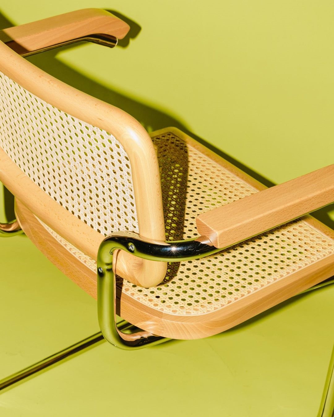 Detalle de una silla Cesca, creación de Mies Van Der Rohe.