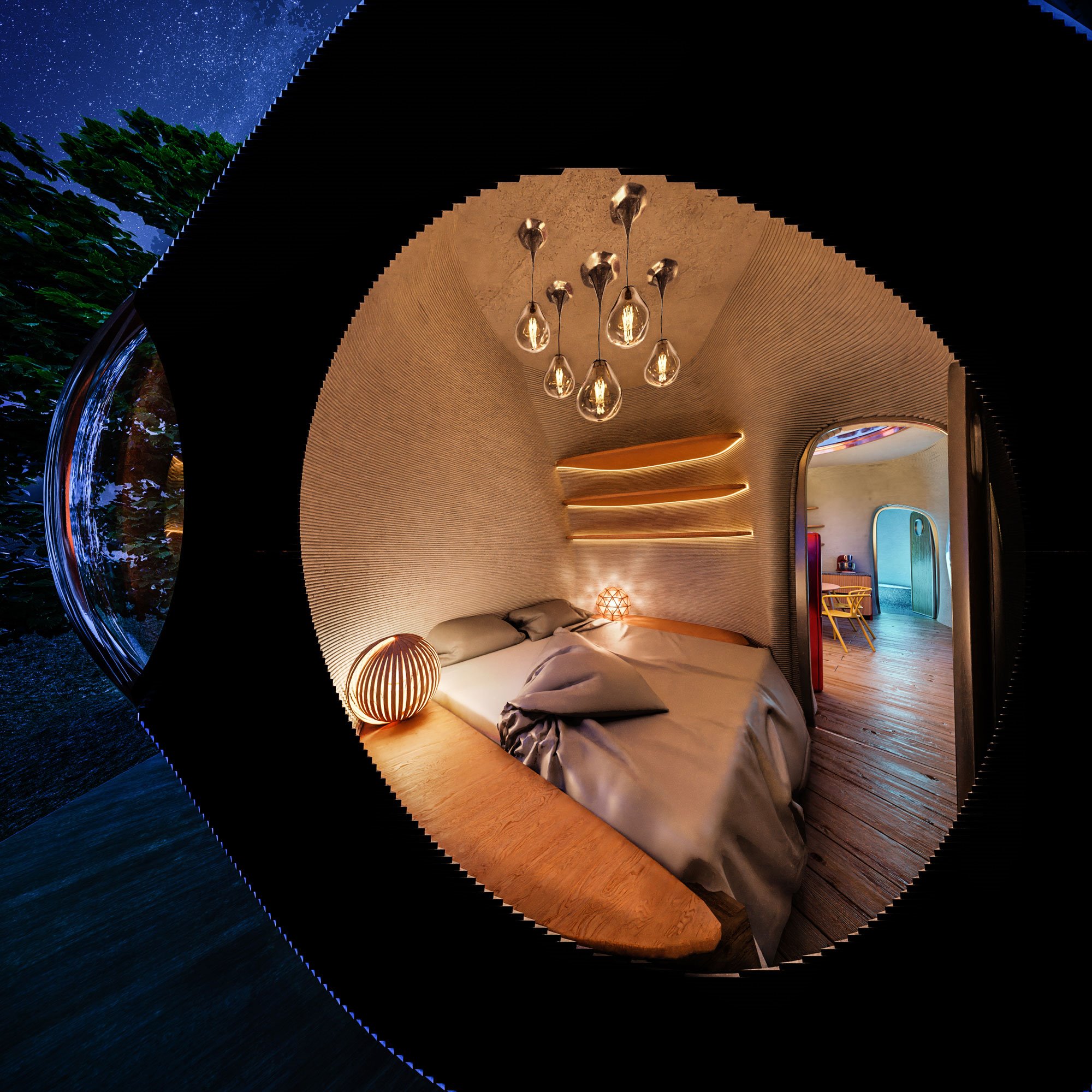 Prvok Bedroom ©Buřinka-dormitorio casa impresa en 3D