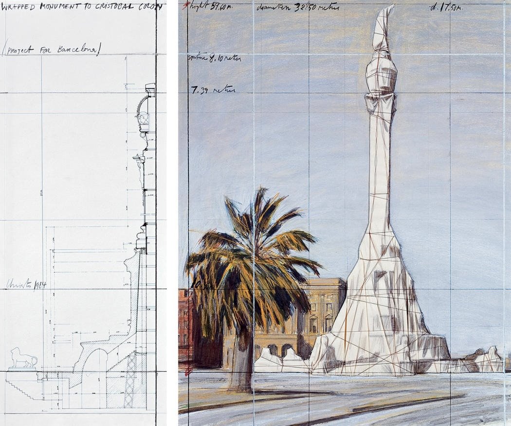 Proyecto estatua de Colón en Barcelona