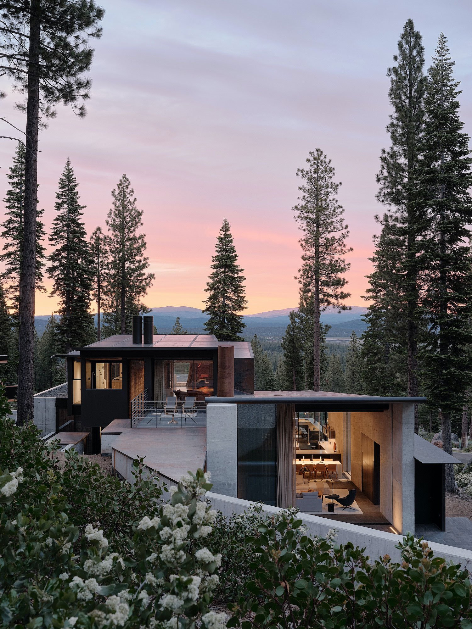 casa mirador en un bosque de california