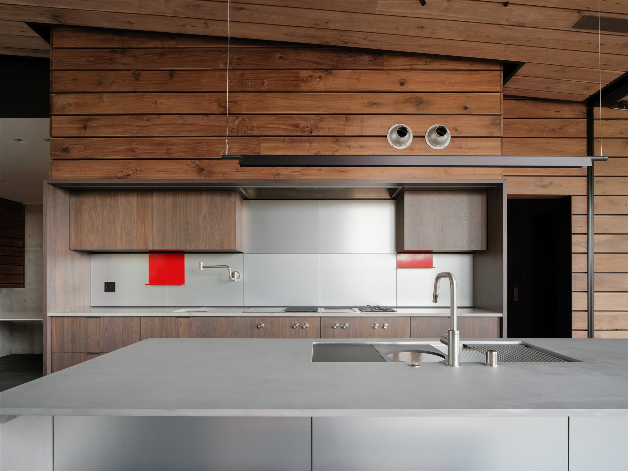 cocina de madera moderna