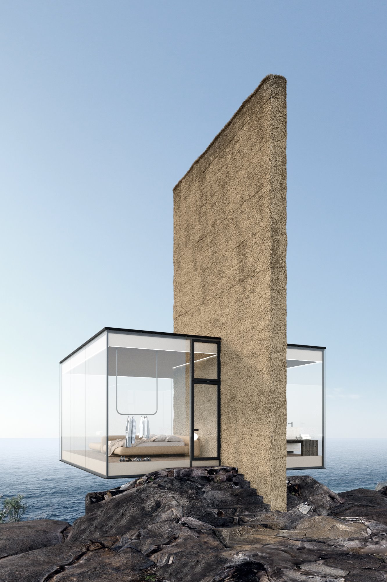 Casa de cristal en el acantilado The Air de Yakusha Design 