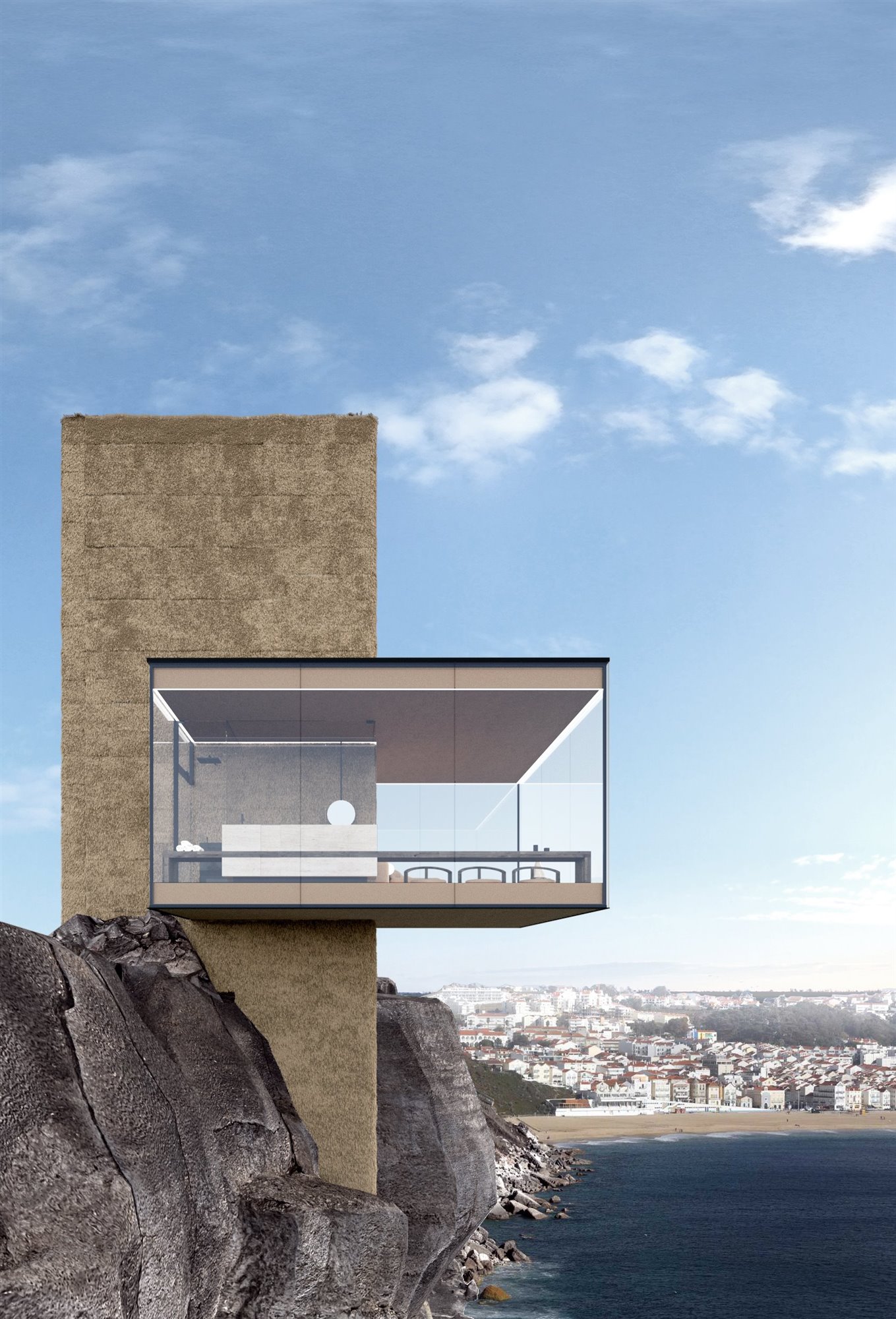 Casa de cristal en el acantilado The Air de Yakusha Design 
