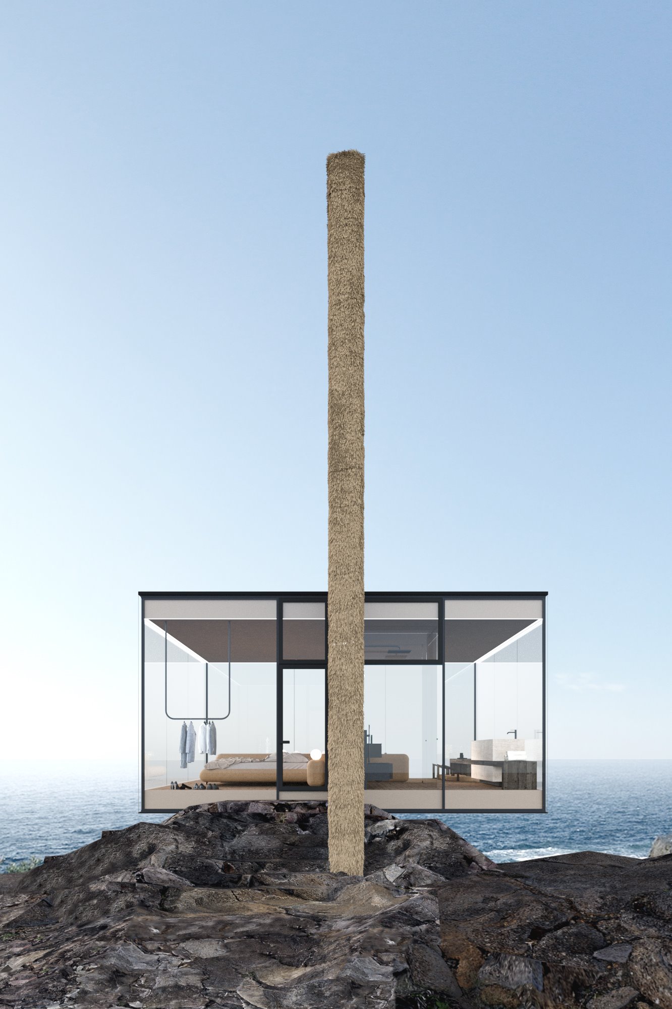 Casa de cristal en el acantilado The Air de Yakusha Design 