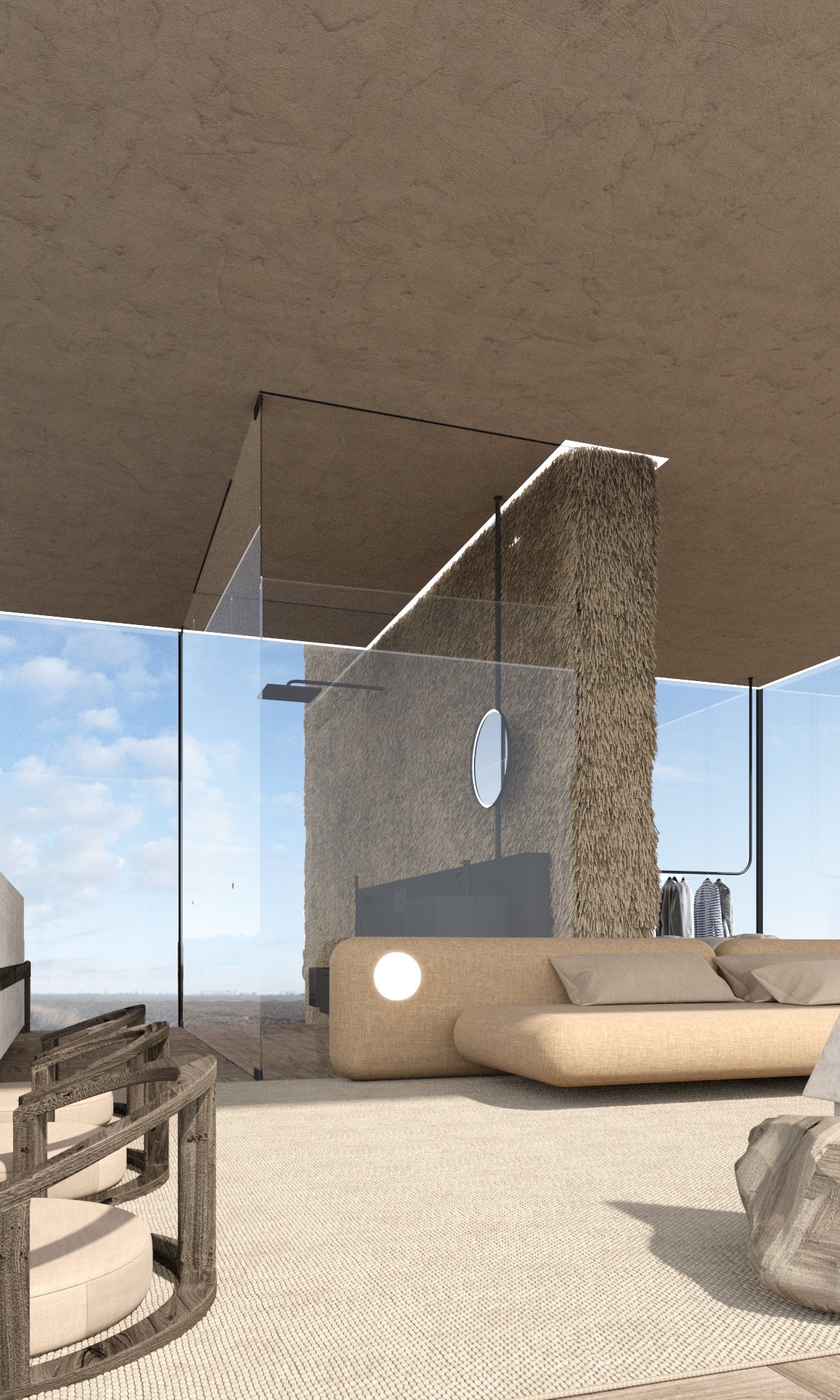 Casa de cristal en el acantilado The Air de Yakusha Design 