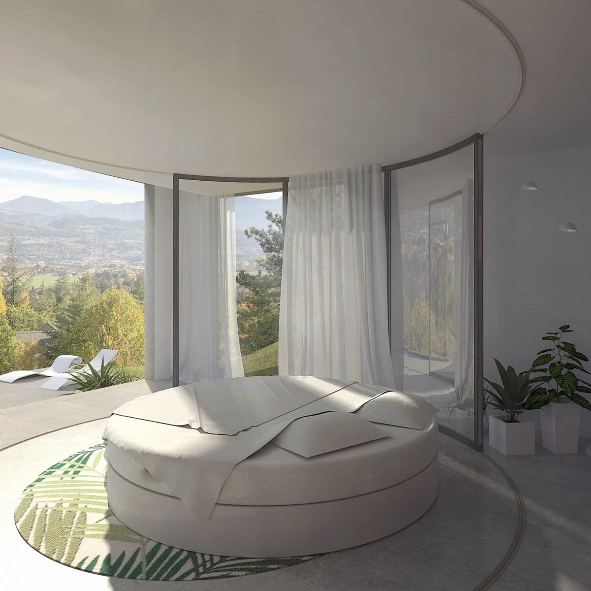Rincón de una de las habitaciones de la casa W