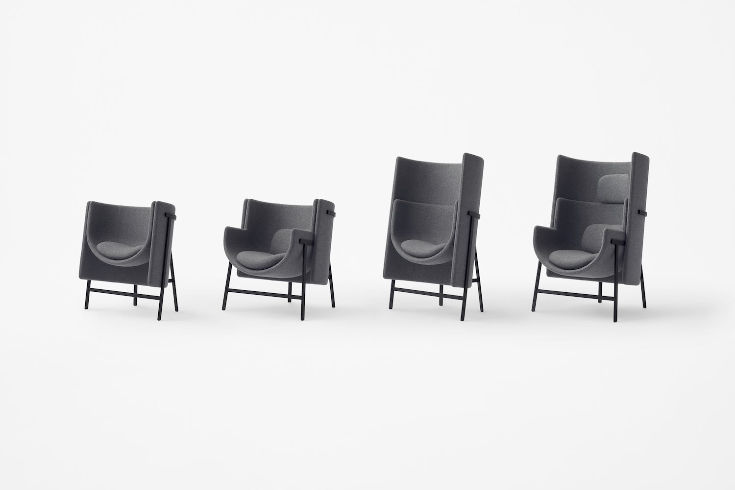 butacas kite de Nendo para Stellar Works yoshida