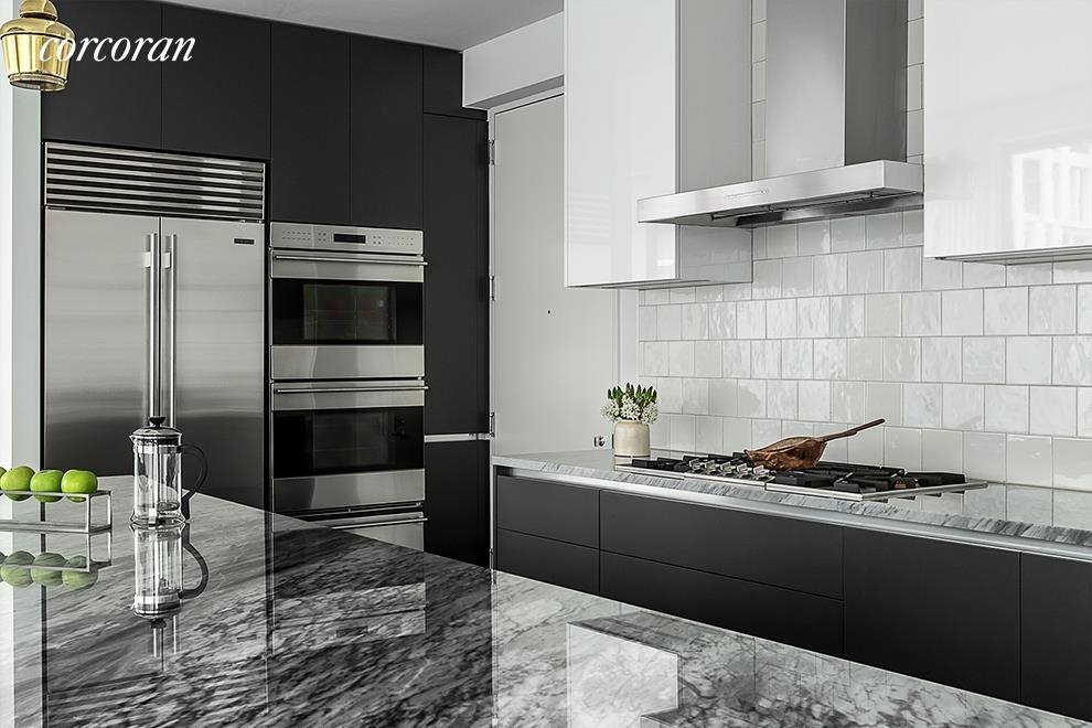 Cocina de marmol de la modelo Gigi Hadid