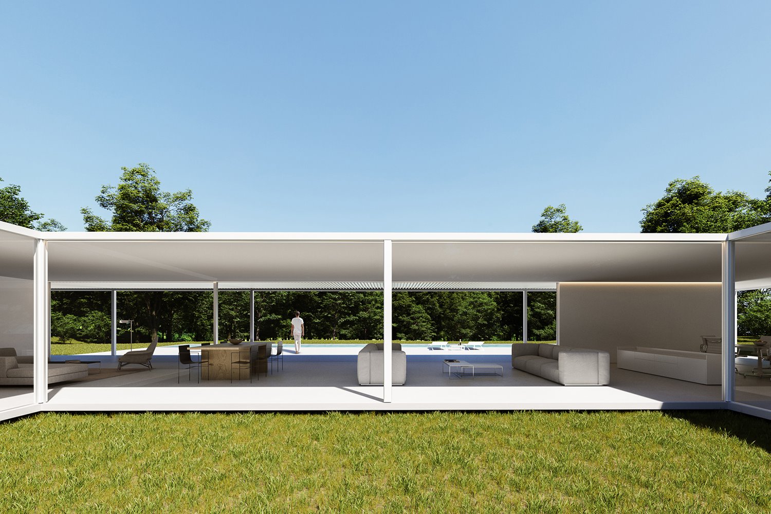 casa prefabricada fran silvestre inhaus exteriro a salón
