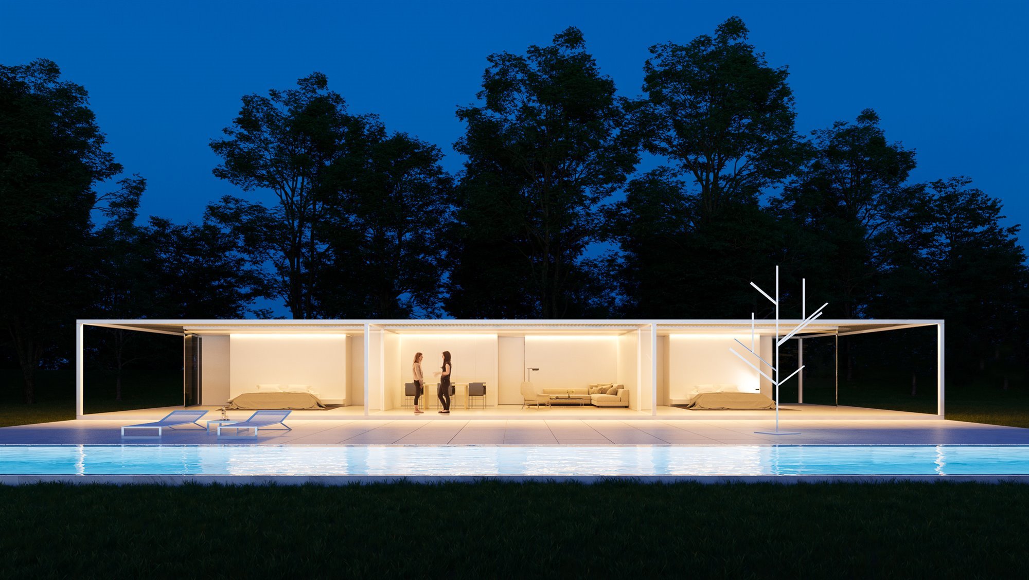 casa prefabricada fran silvestre inhaus fachada piscina 02
