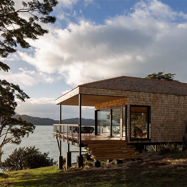 Para disfrutar de la Patagonia chilena, nada mejor que esta casa prefabricada