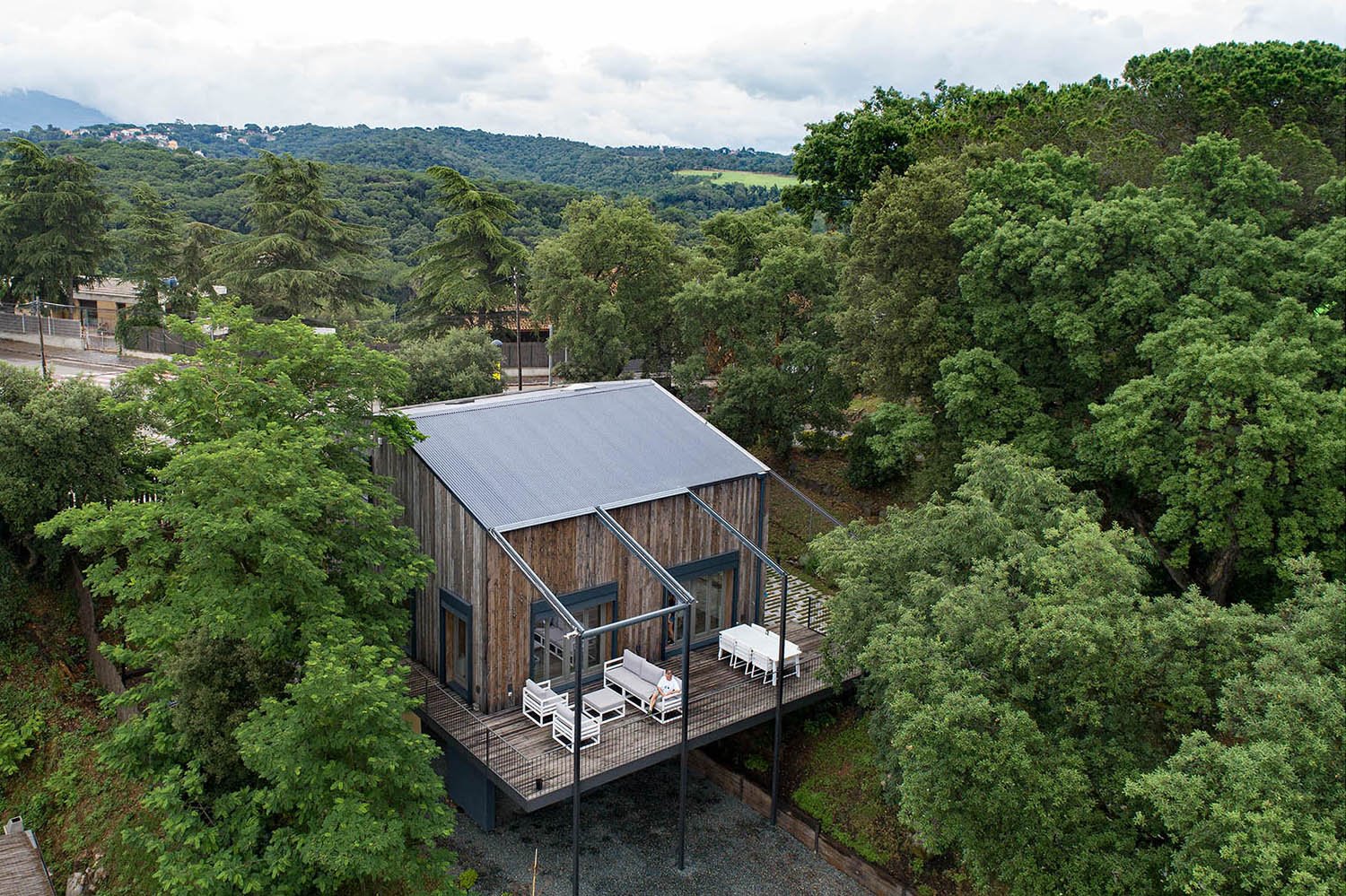 casa prefabricada house habitat vista aérea