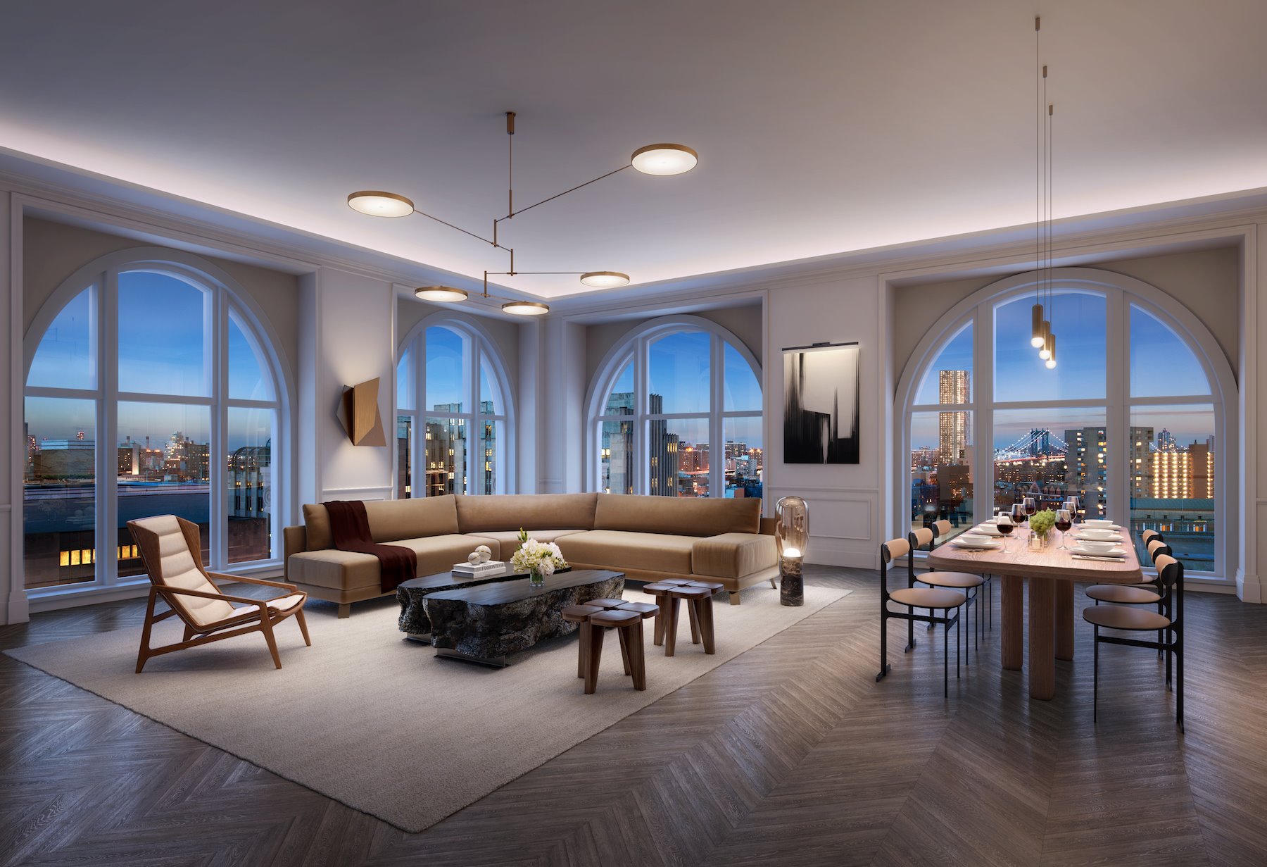 Salon por la noche de la Casa de Nicole Kidman y Keith Urban en el  108 de Leonard st en Nueva York