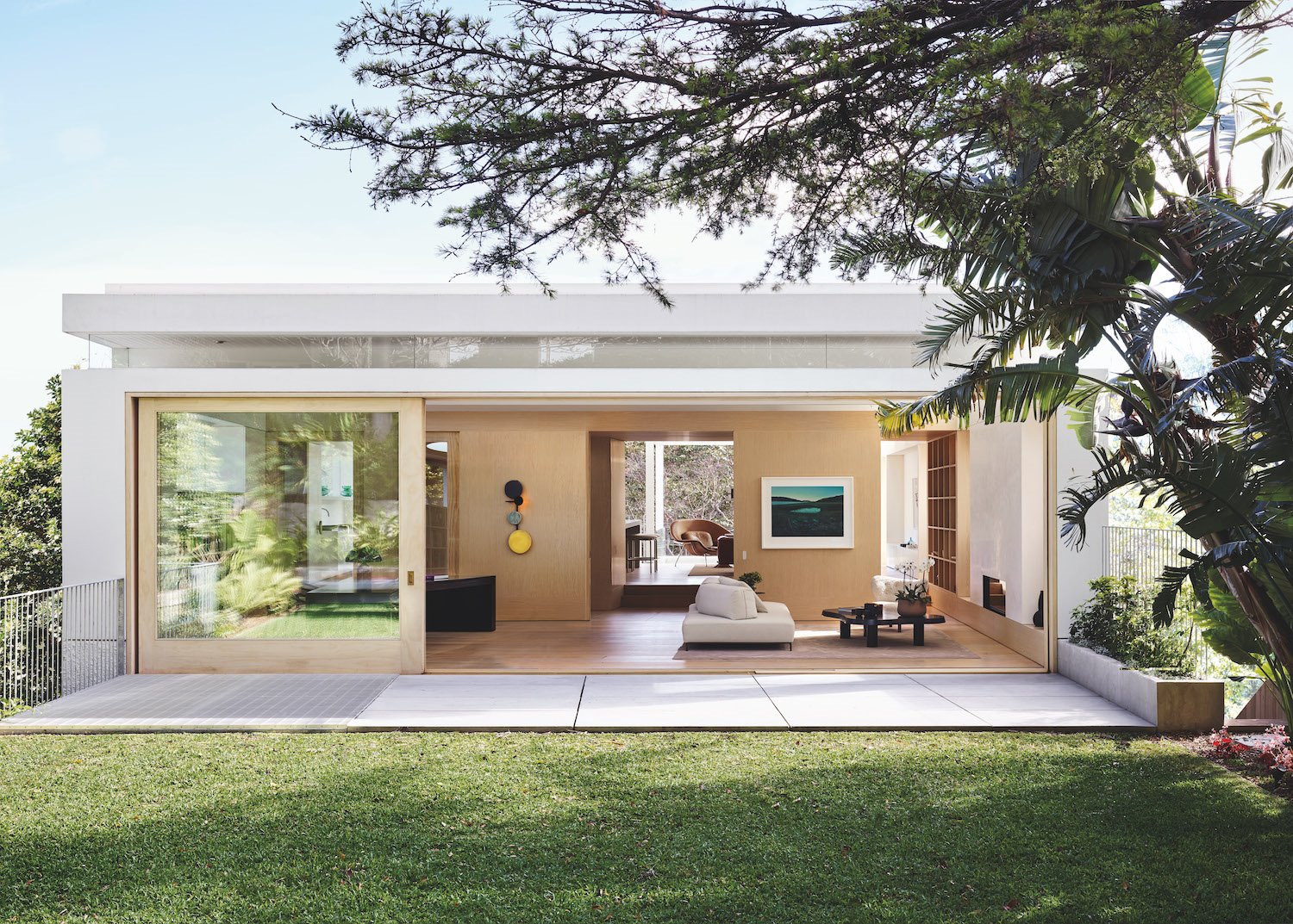 Fachada de una casa abierta unifamiliar en Australia