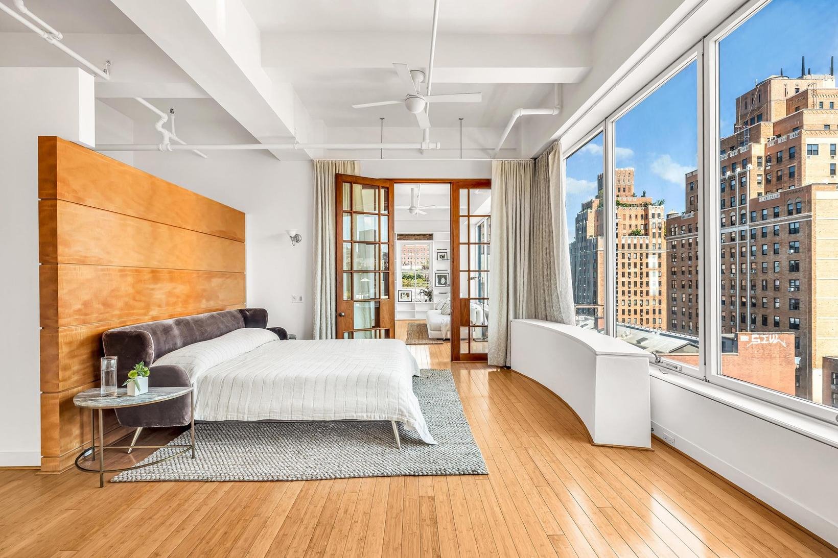 Dormitorio del loft de Susan Sarandon en Nueva York