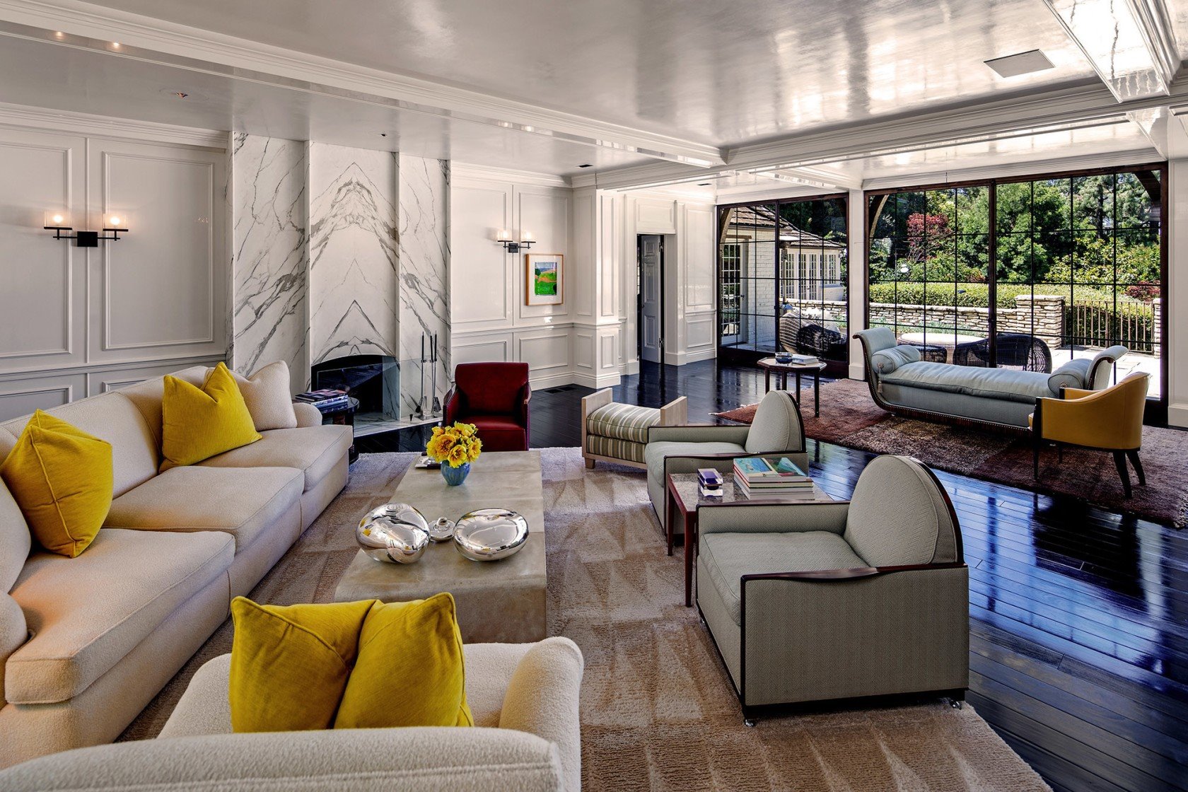 Salon casa brad pitt y jenifer aniston