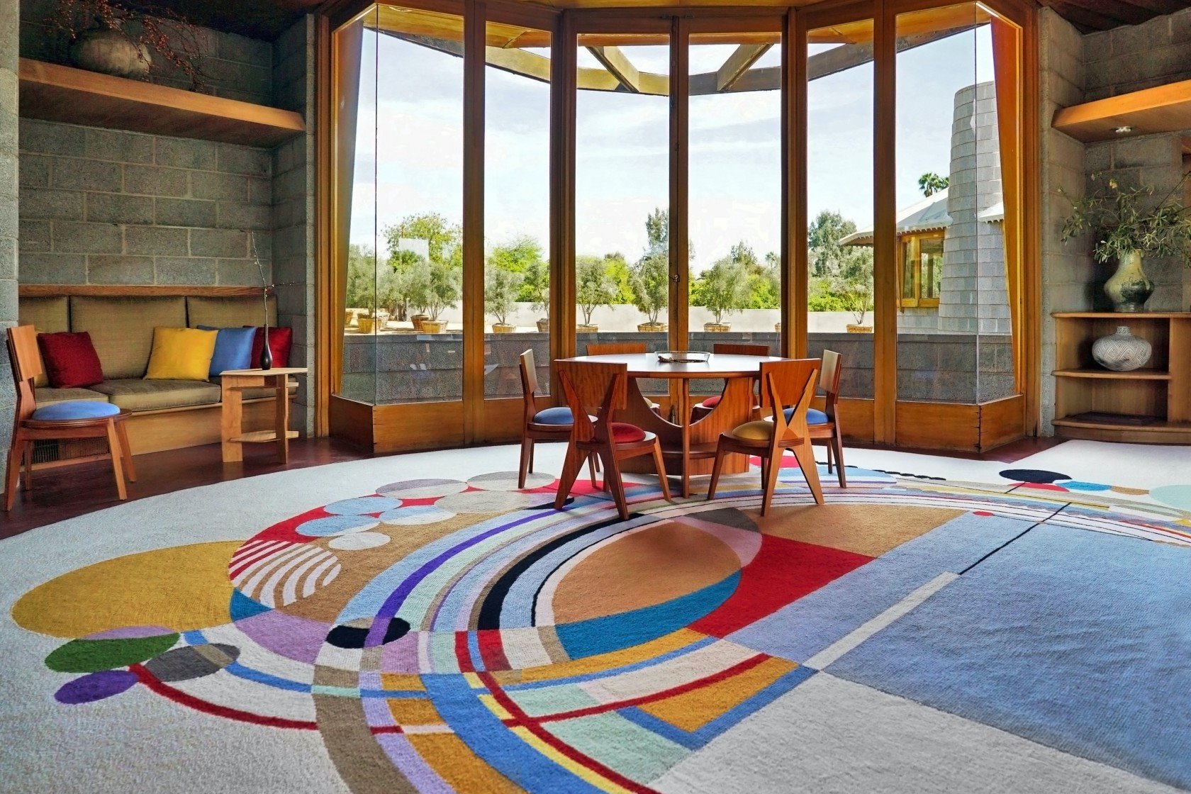 Comedor Casa del hijo de Frank Lloyd Wright en Espiral