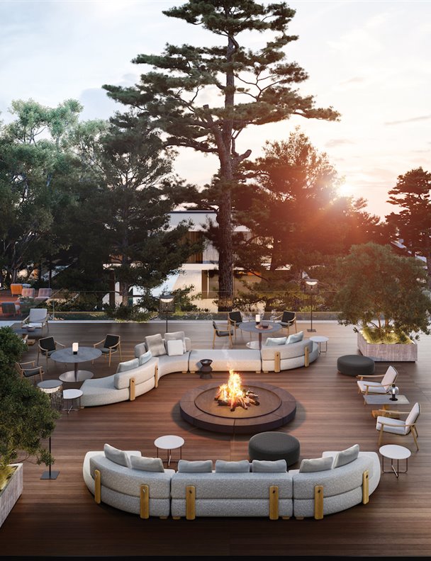 Pasea de la mano de Minotti por un resort virtual lleno de lujo y glamour